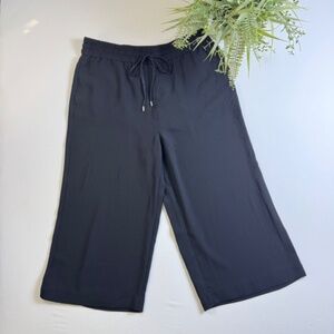 Chico's Black Label Wide Leg High Rise Pull-On Cropped Pants